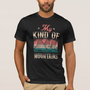 Roller Coaster Vintage Retro My Kind Of Mountains T-Shirt