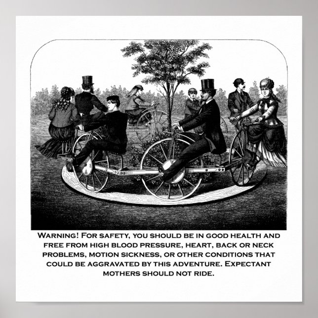 Roller Coaster Warning Poster (Front)