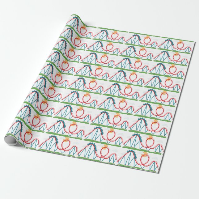 Roller Coaster Wrapping Paper (Unrolled)