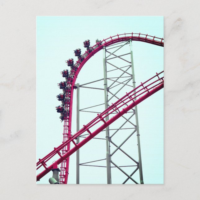 Roller Coaster X2 Six Flags Magic Mountain Postcard (Front)