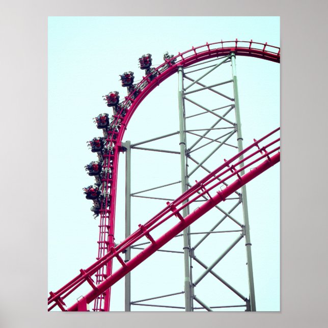 Roller Coaster X2 Six Flags Magic Mountain Poster (Front)