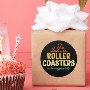 Roller Coasters Are My Favourite Adventure Park Fu Classic Round Sticker