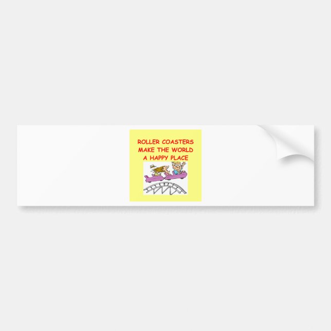 roller coasters bumper sticker (Front)