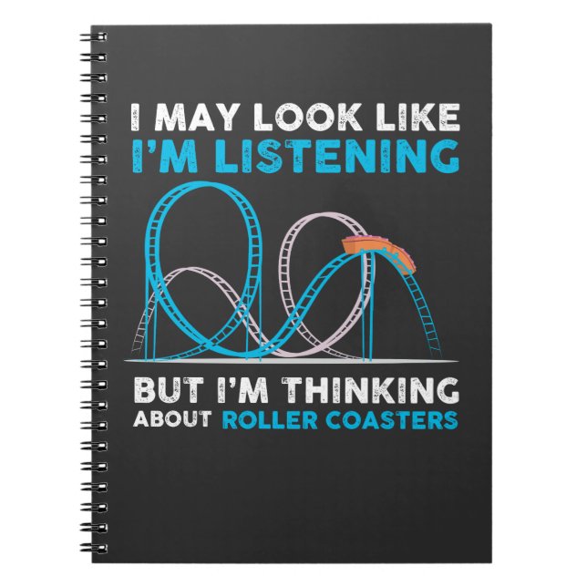 Roller Coasters - theme park Design Notebook (Front)