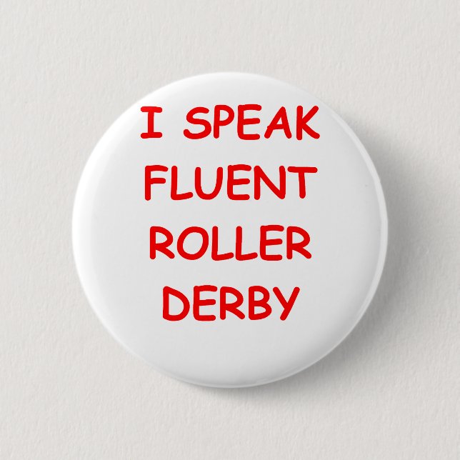 roller derby 6 cm round badge (Front)