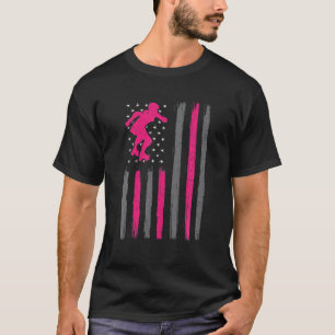 Roller Derby American Flag Roller Derby Gift T-Shirt