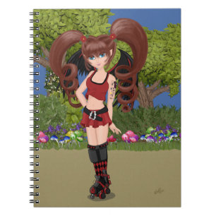 Roller Derby Anime Fairy Skating Notebook