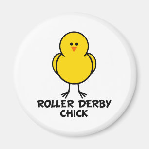 Roller Derby Chick Magnet