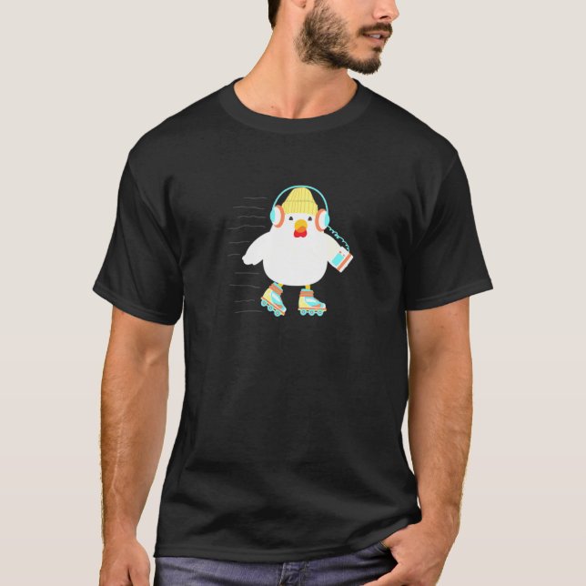 Roller Derby Chick Rollerskating T-Shirt (Front)