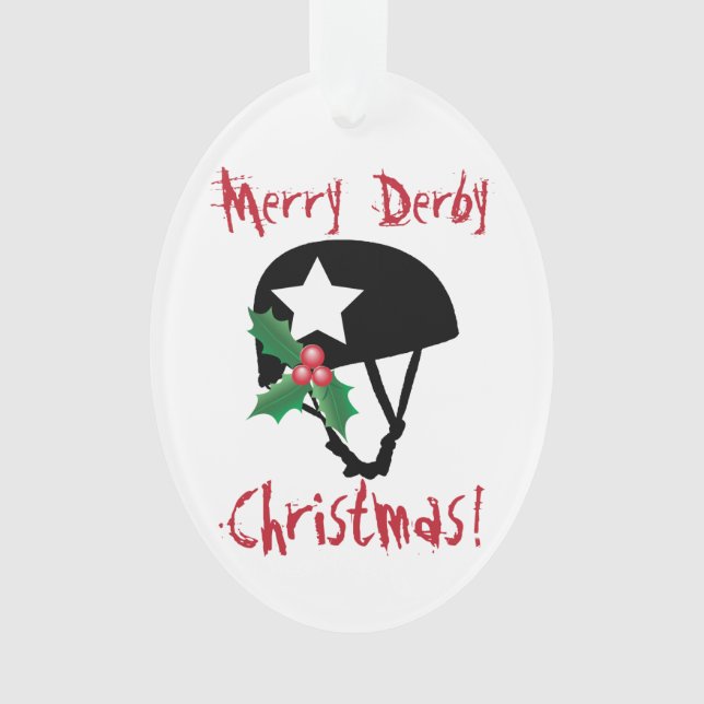 Roller Derby Christmas, Roller Skating Ornament (Front)