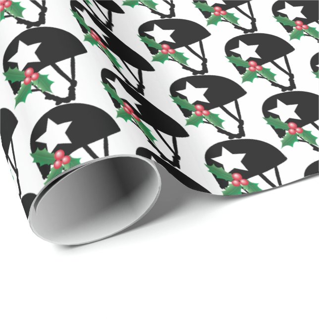 Roller Derby Christmas, Roller Skating Wrapping Paper (Roll Corner)