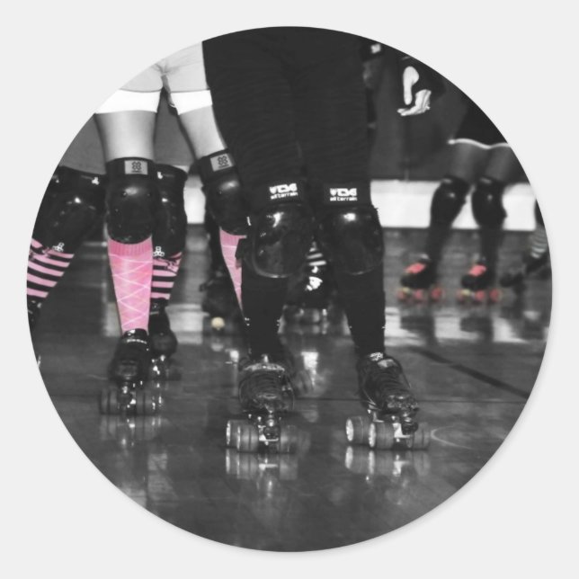 Roller Derby Classic Round Sticker (Front)