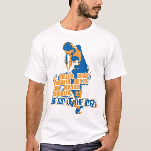 Roller Derby Daughter blue T-Shirt (Front)