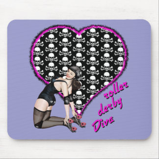 roller derby Diva Mouse Pad