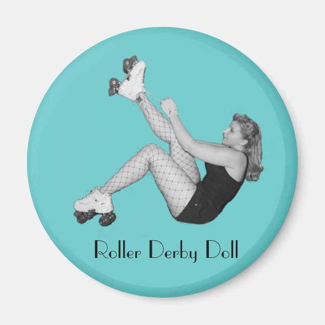 Roller Derby Doll Magnet (Front)