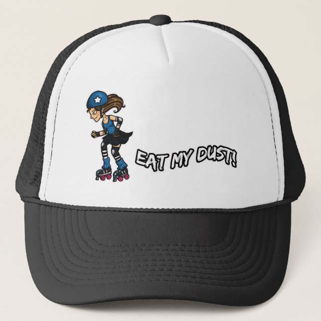 Roller Derby Eat my Dust Trucker Hat (Front)