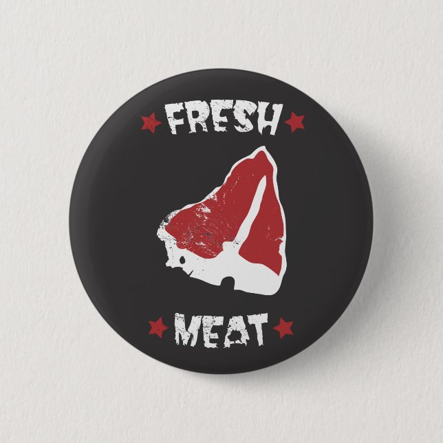 Roller Derby - Fresh Meat 6 Cm Round Badge (Front)