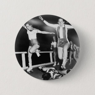 Roller Derby Girl 6 Cm Round Badge