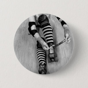 Roller Derby Girl 6 Cm Round Badge