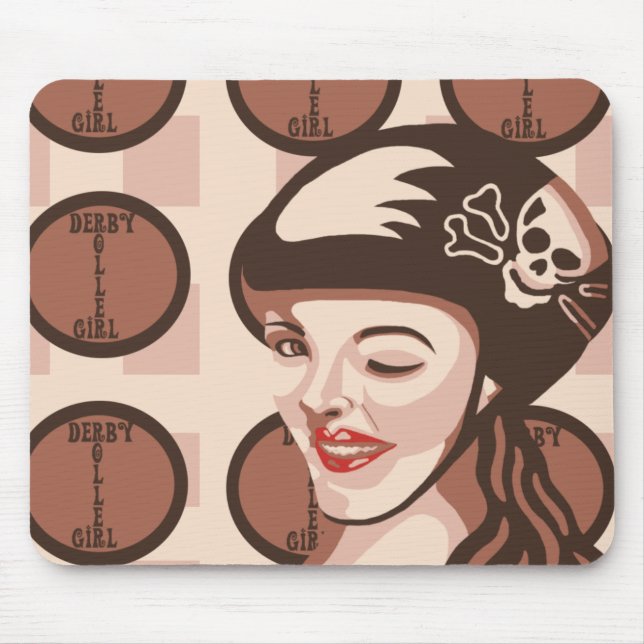 roller derby girl mouse pad (Front)