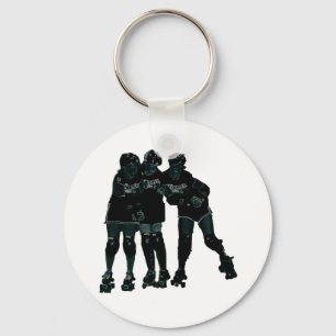 Roller Derby Girls Key Ring