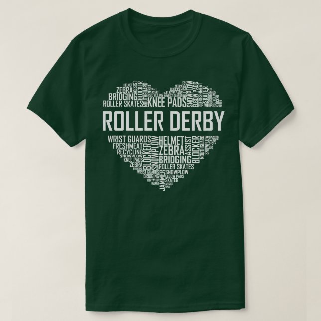 Roller Derby Heart T-Shirt (Design Front)