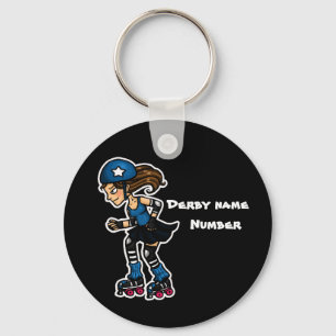 Roller Derby Jammer Customisable Key Ring