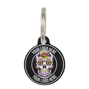Roller Derby Logo Purple Black Team Name Uniform Pet Tag