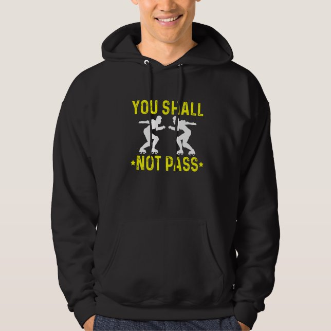 Roller Derby Player Passed Skating Team 2 Hoodie (Front)