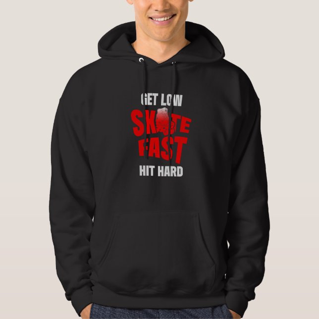 Roller Derby Player Skate Fast Skating Team   Hoodie (Front)