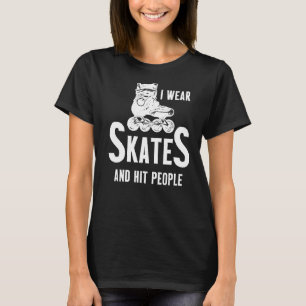 Roller Derby Player Skates Skating Team 3 T-Shirt