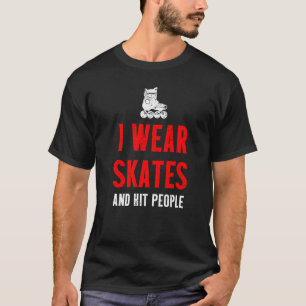 Roller Derby Player Skates Skating Team 4 T-Shirt
