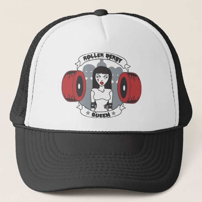 Roller Derby Queen Trucker Hat (Front)