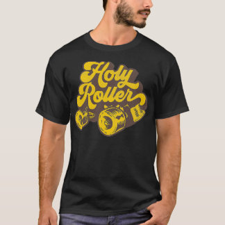 Roller Derby Skate Holy Roller Distressed T-Shirt