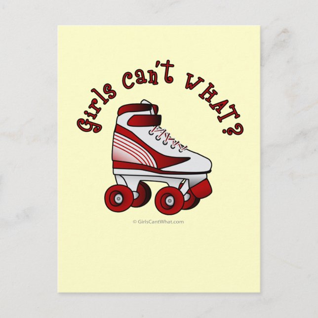 Roller Derby Skate - Red Postcard (Front)