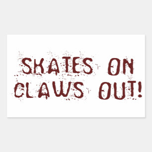 Roller Derby Skates on, Claws out! Sticker