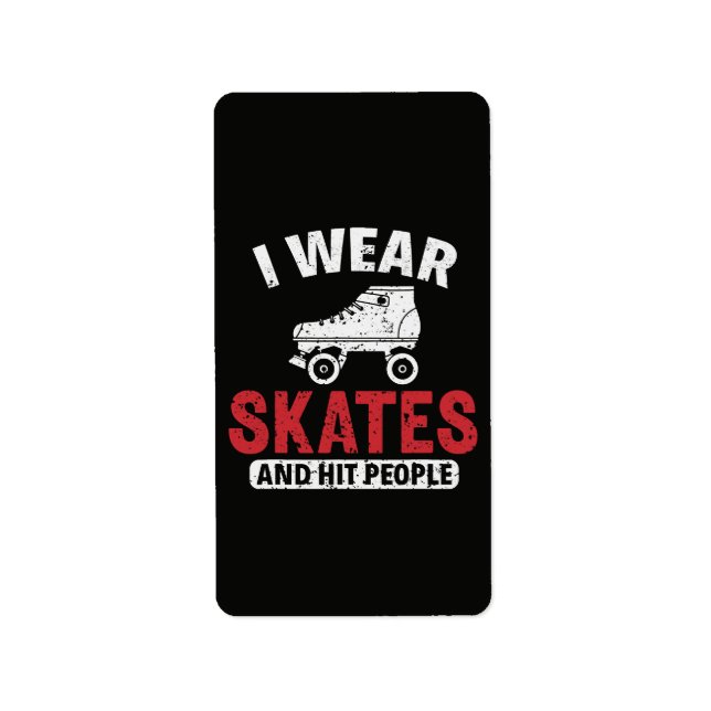 Roller Derby Skating Skate Skater Label (Front)