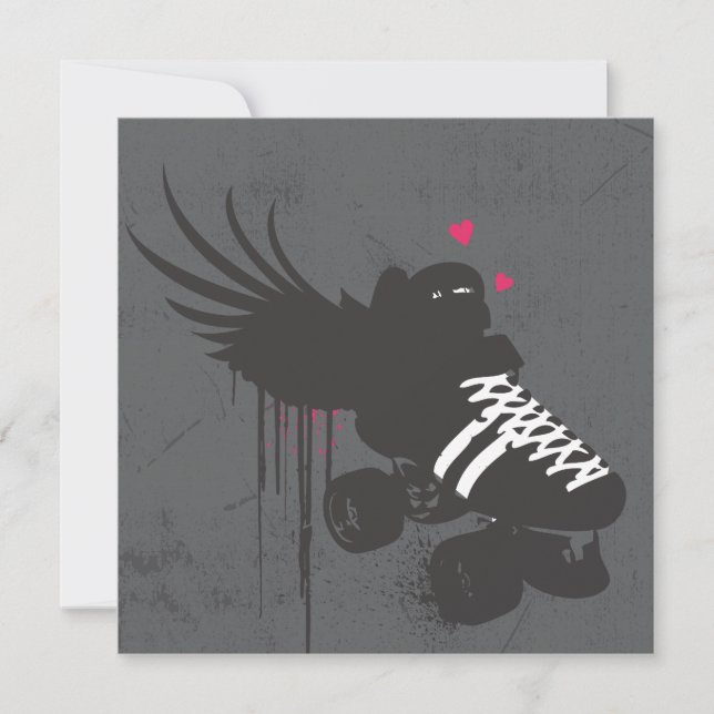 Roller Derby Square Note Card (Front)