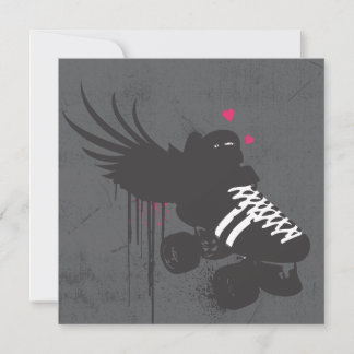 Roller Derby Square Note Card