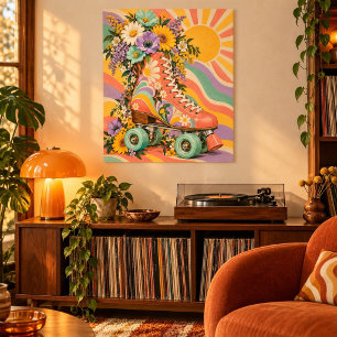 Roller Disco Bouquet Art Print