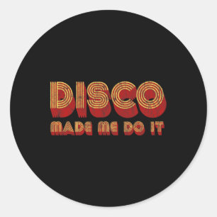 Roller Disco Outfit Retro 70s Costume For Women An Classic Round Sticker