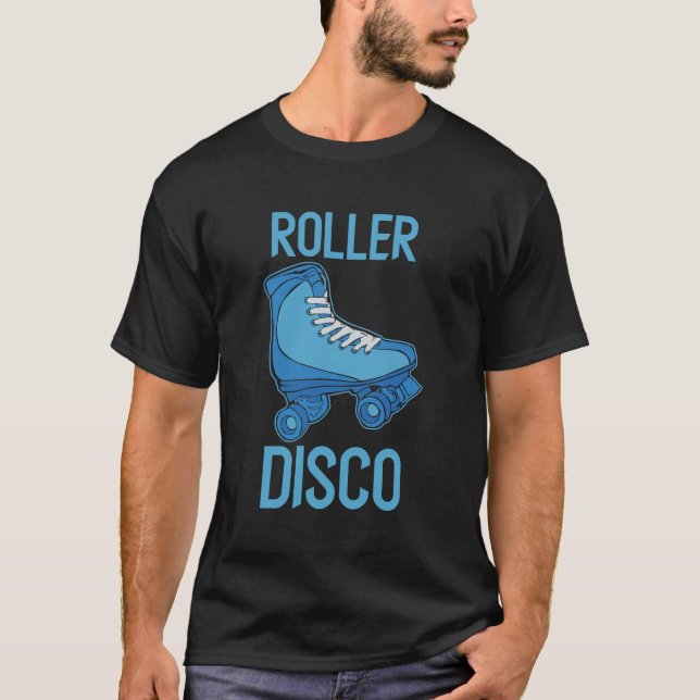 Roller Disco - Roller Shoe Old school Nostalgia T-Shirt (Front)