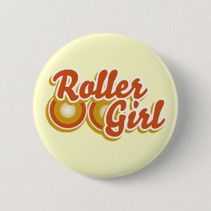 Roller Girl in the Derby 6 Cm Round Badge