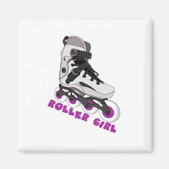 Roller Girl Magnet (Front)