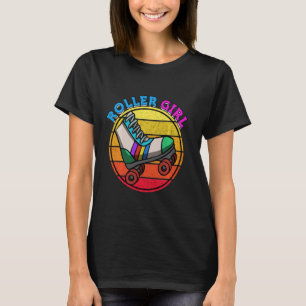 Roller Girl Retro 80s Roller Skates Derby Novelty T-Shirt