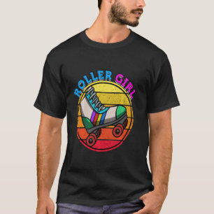 Roller Girl Retro 80s Roller Skates Derby Novelty T-Shirt
