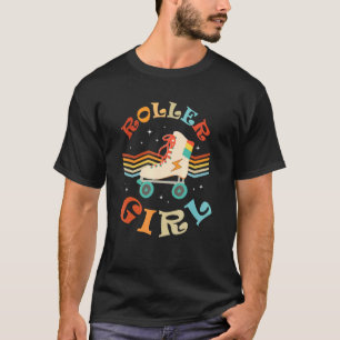 Roller Girl Retro Vintage Style Roller Skate Rolle T-Shirt