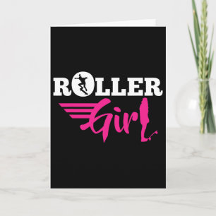 Roller Girl Roller Skateboarder Skater Skateboardi Card
