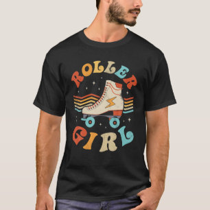 Roller Girl Skater Skating Retro Vintage 70S 80S S T-Shirt