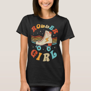 Roller Girl Skater Skating Retro Vintage 70s 80s S T-Shirt